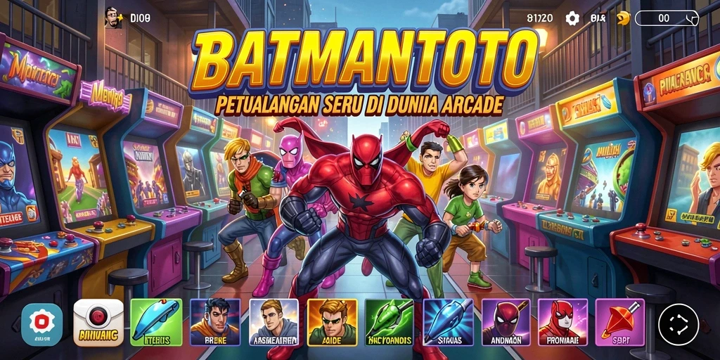 Screenshot utama BATMANTOTO menampilkan gameplay Arcade yang seru dan penuh aksi.