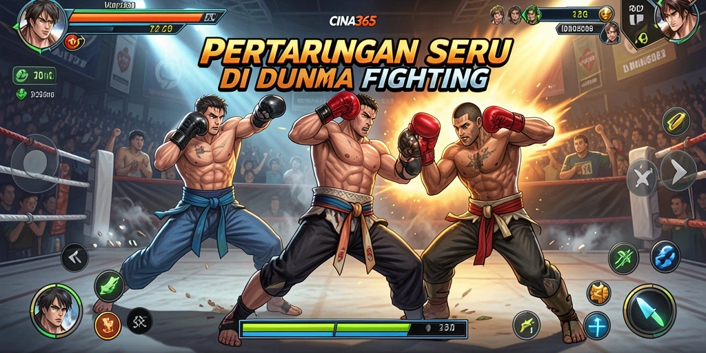 Tampilan gameplay epik dalam CINA365 menunjukkan pertarungan mendebarkan.
