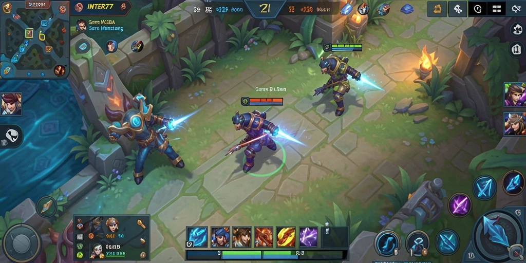 Tampilan gameplay seru di arena pertempuran INTER77.