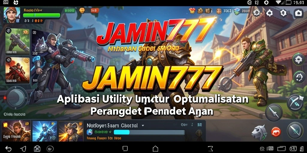 Tampilan antarmuka utama JAMIN777 dengan berbagai fitur Utility.