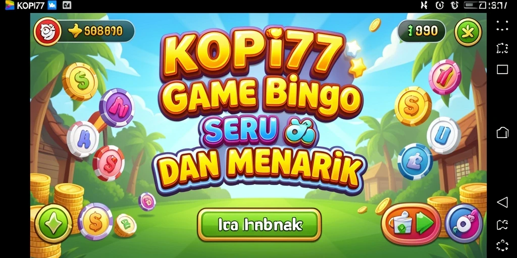 Tampilan gameplay KOPI77 dengan suasana Bingo yang seru.