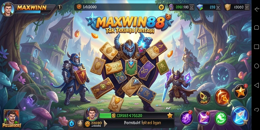 Tangkapan layar gameplay <strong>MAXWIN88</strong> menampilkan petualangan mendebarkan di dunia fantasi.