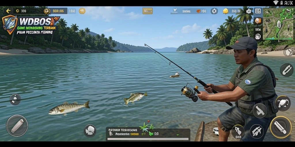 Gameplay WDBOS yang menyenangkan dan grafis memukau di dunia memancing.